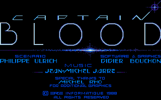 Captain Blood title screen for Atari ST